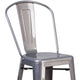 30inch High Clear Coated Indoor Barstool with Back