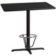 Black |#| 30inch x 42inch Rectangular Laminate Table Top & 23.5inch x 29.5inch Bar Height Table Base