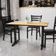 Natural |#| 30inch x 48inch Natural Laminate Table Top with 5inch x 22inch Table Height Bases