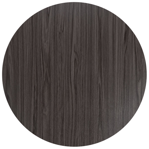 Rustic Gray |#| 36inch Round Multi-Purpose Conference Table in Rustic Gray-Meeting Table for Office