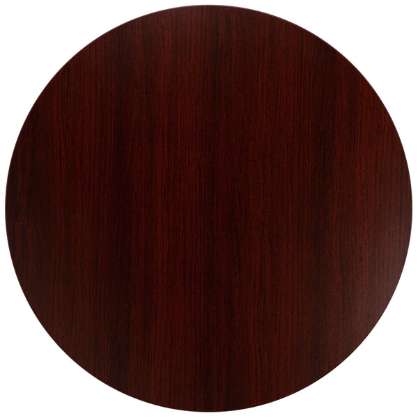 Mahogany |#| 36inch Round Multi-Purpose Conference Table in Mahogany - Meeting Table for Office