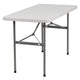 4-Foot Granite White Plastic Folding Table - Banquet / Event Folding Table