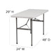 4-Foot Granite White Plastic Folding Table - Banquet / Event Folding Table