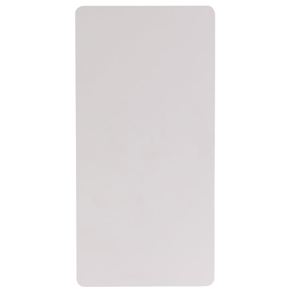 4-Foot Granite White Plastic Folding Table - Banquet / Event Folding Table