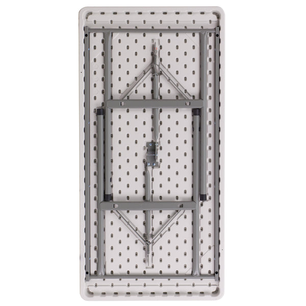 4-Foot Granite White Plastic Folding Table - Banquet / Event Folding Table