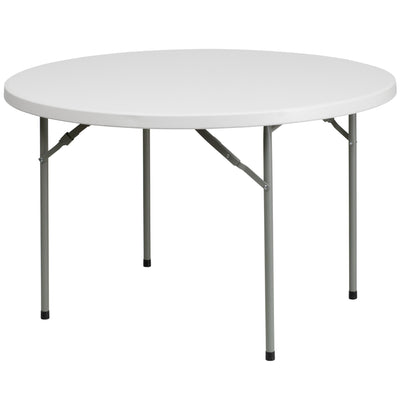 4-Foot Round Plastic Folding Table