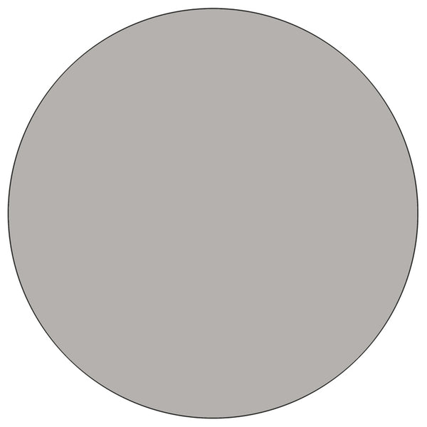 Oak |#| 42inch Round Oak HP Laminate Activity Table - Height Adjustable Short Legs