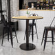 Natural |#| 42inch Round Natural Laminate Table Top with 24inch Round Bar Height Table Base
