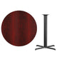 Mahogany |#| 42inch Round Mahogany Laminate Table Top with 33inch x 33inch Bar Height Table Base