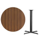 Walnut |#| 42inch Round Walnut Laminate Table Top with 33inch x 33inch Bar Height Table Base
