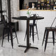 Black |#| 42inch Round Black Laminate Table Top with 33inch x 33inch Bar Height Table Base