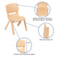 Natural |#| 45inch Round Natural Plastic Height Adjustable Activity Table Set with 4 Chairs