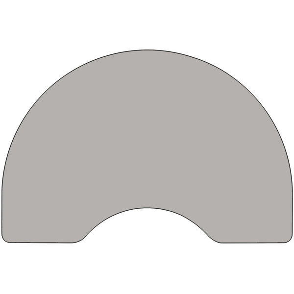 Oak |#| 48inchW x 96inchL Kidney Oak HP Laminate Activity Table - Height Adjustable Legs