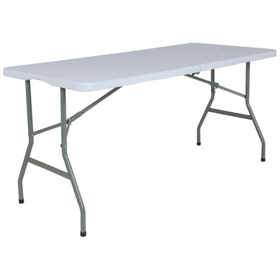 4.97-Foot Bi-Fold Plastic Folding Table - View 1
