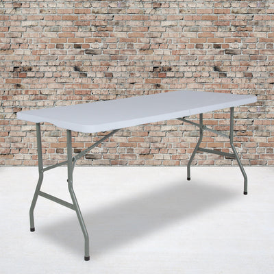 4.97-Foot Bi-Fold Plastic Folding Table - View 2