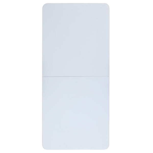 4.97-Foot Bi-Fold Granite White Plastic Folding Table with Handle - Event Table