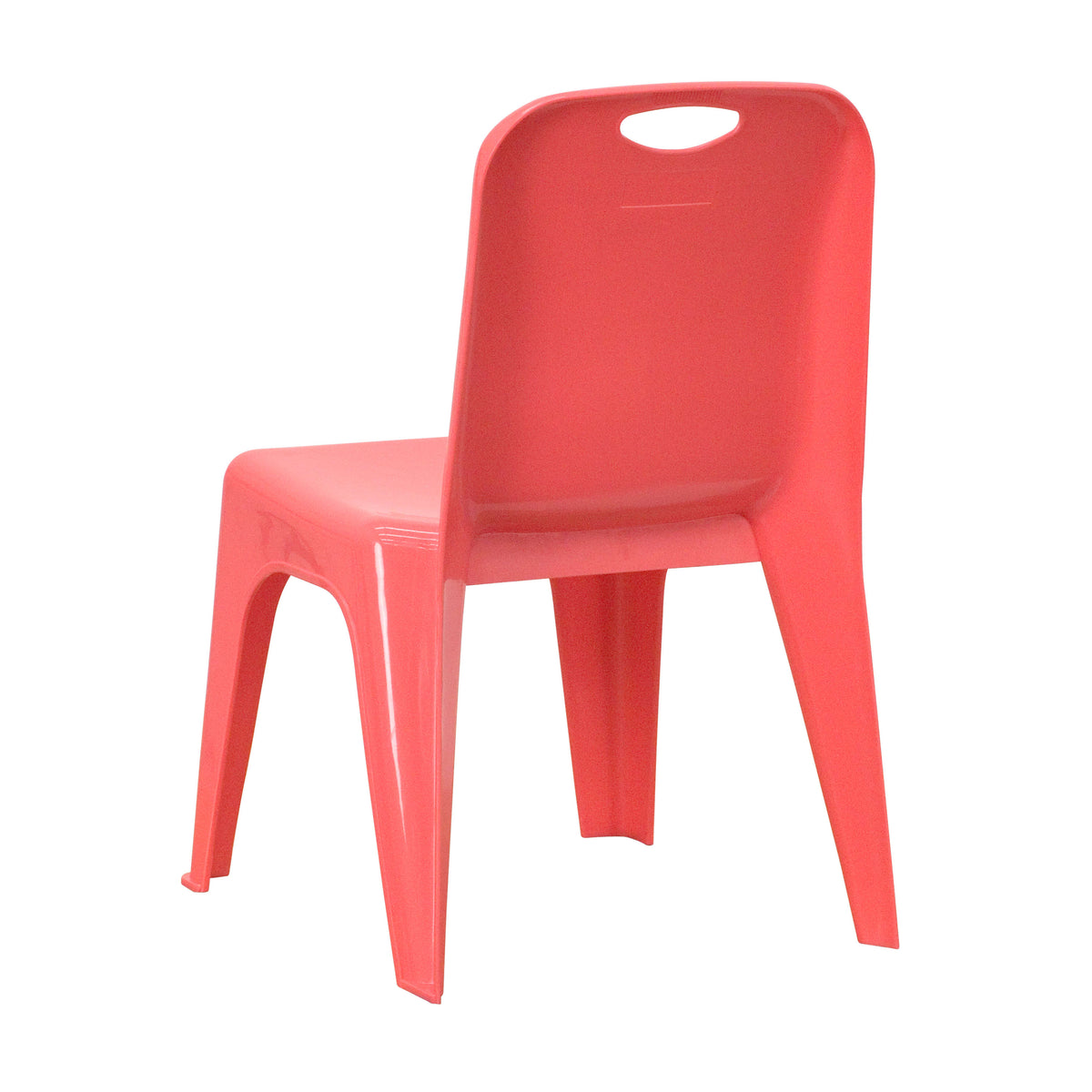 Red |#| 4 Pack Red Plastic Stack School Chair with Carrying Handle and 11inch Seat Height