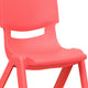 Red |#| 4 Pack Red Plastic Stackable School Chair with 10.5inchH Seat, Preschool Chair