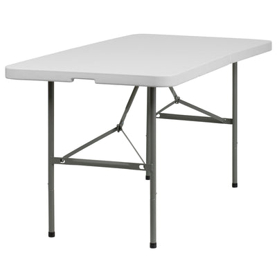5-Foot Bi-Fold Plastic Folding Table - View 1