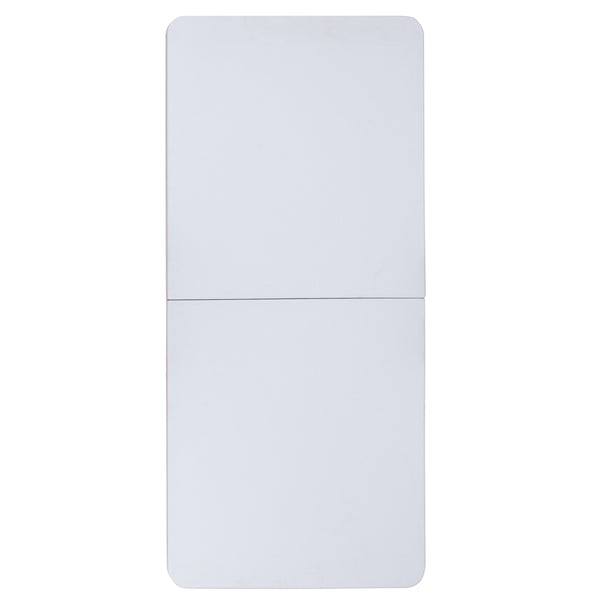 5-Foot Height Adjustable Bi-Fold Granite White Plastic Folding Table with Handle