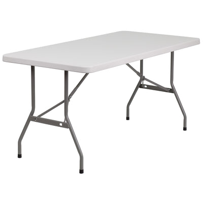 5-Foot Plastic Folding Table - View 1