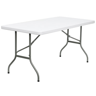 5-Foot Plastic Folding Table - View 1
