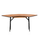 5.5 ft. x 2 ft. Serpentine Wood Folding Banquet and Hospitality Table