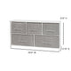 Gray Drawers/White Frame |#| 5 Drawer Storage Chest with Black Wood Top & Light Gray Fabric Pull Drawers