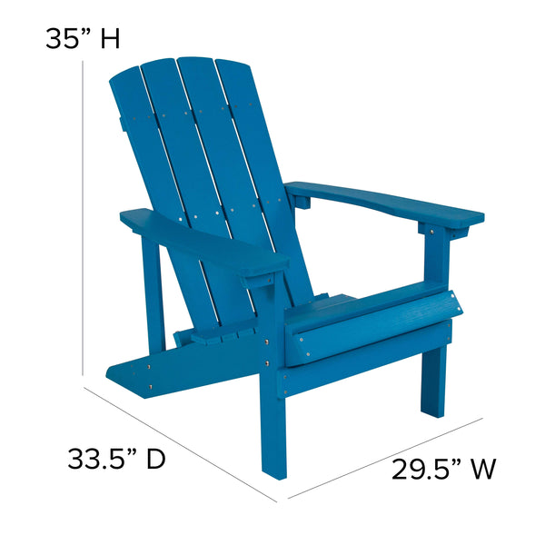 Blue |#| Star and Moon Fire Pit with Mesh Cover & 4 Blue Poly Resin Adirondack Chairs