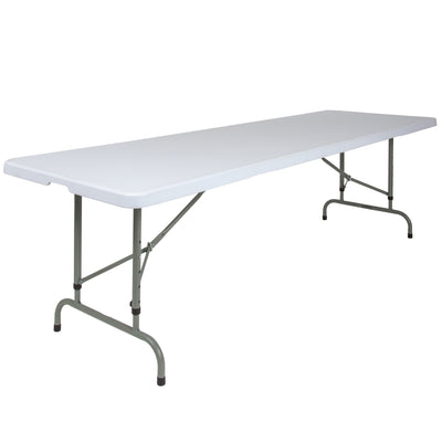 8-Foot Height Adjustable Plastic Folding Table - View 1