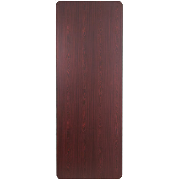 8-Foot High Pressure Mahogany Laminate Folding Banquet & Catering Table