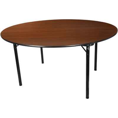 Advantage 5 ft. Round High Pressure Laminate Folding Banquet Table - View 1