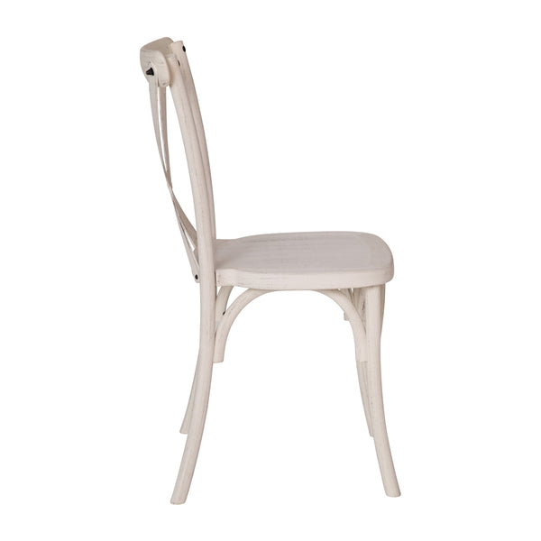 White |#| White Resin X-Back Chair