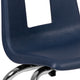 Navy |#| Navy Student Stack Chair 14inchH Seat - School Classroom Chair for K-2