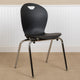 Black |#| Comfort Molded Black Student Stack Chair-Classroom Chair for Middle-High-Adults