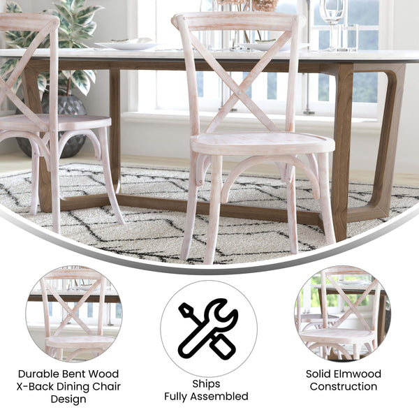 Lime Wash |#| Lime Wash X-Back Chair