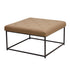 Ashton 30" Square Upholstered Tufted Ottoman with Metal Frame