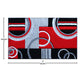Red,2' x 3' |#| Modern Geometric Design Abstract Area Rug - Red, Black, & Gray - 2 x 3