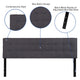 Dark Gray,King |#| Quilted Tufted Upholstered King Size Headboard in Dark Gray Fabric