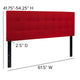 Red,Queen |#| Quilted Tufted Upholstered Queen Size Headboard in Red Fabric