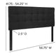 Black,Full |#| Quilted Tufted Upholstered Full Size Headboard in Black Fabric