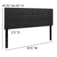 Black,Queen |#| Quilted Tufted Upholstered Queen Size Headboard in Black Fabric