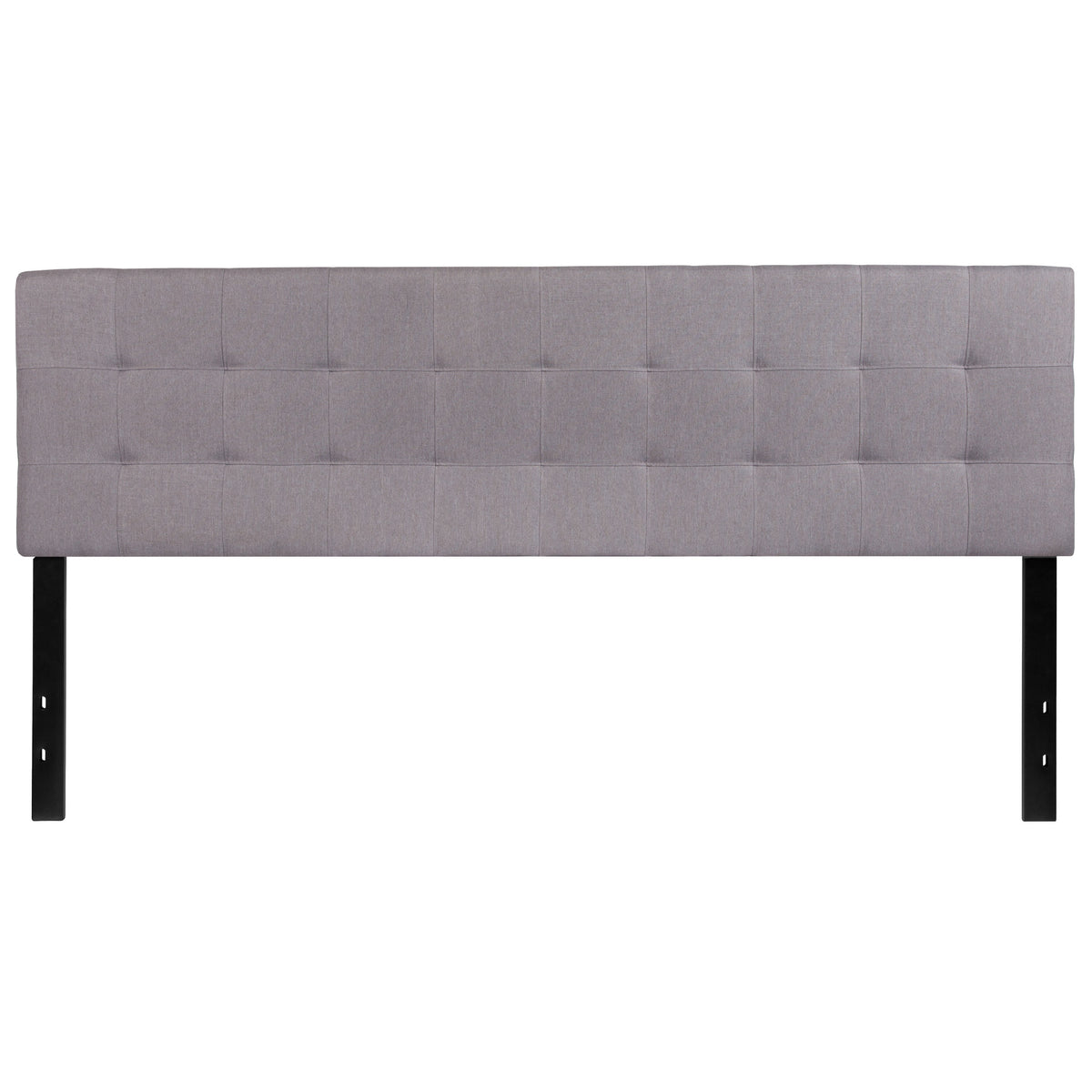 Light Gray,King |#| Quilted Tufted Upholstered King Size Headboard in Light Gray Fabric