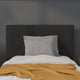 Black,Twin |#| Quilted Tufted Upholstered Twin Size Headboard in Black Fabric