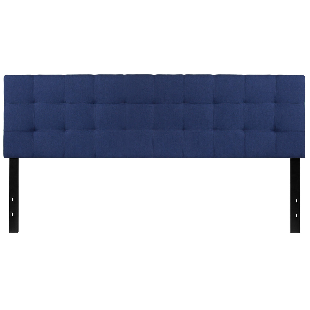 Navy,King |#| Quilted Tufted Upholstered King Size Headboard in Navy Fabric