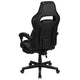 Black with Gray Trim |#| Fully Reclining Gaming Chair with Slideout Footrest, Lumbar Massage-Black/Gray