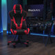Red |#| Reclining 360° Swivel Gamers Chair-Black & Red Faux Leather - Adjustable Arms
