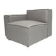Gray |#| Contemporary Modular Sectional Sofa Left Side Chair with Armrest - Gray Fabric