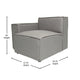 Gray |#| Contemporary Modular Sectional Sofa Left Side Chair with Armrest - Gray Fabric
