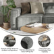 Dark Gray |#| Contemporary Modular Sectional Sofa Left Side Chair with Armrest - DK GY Fabric